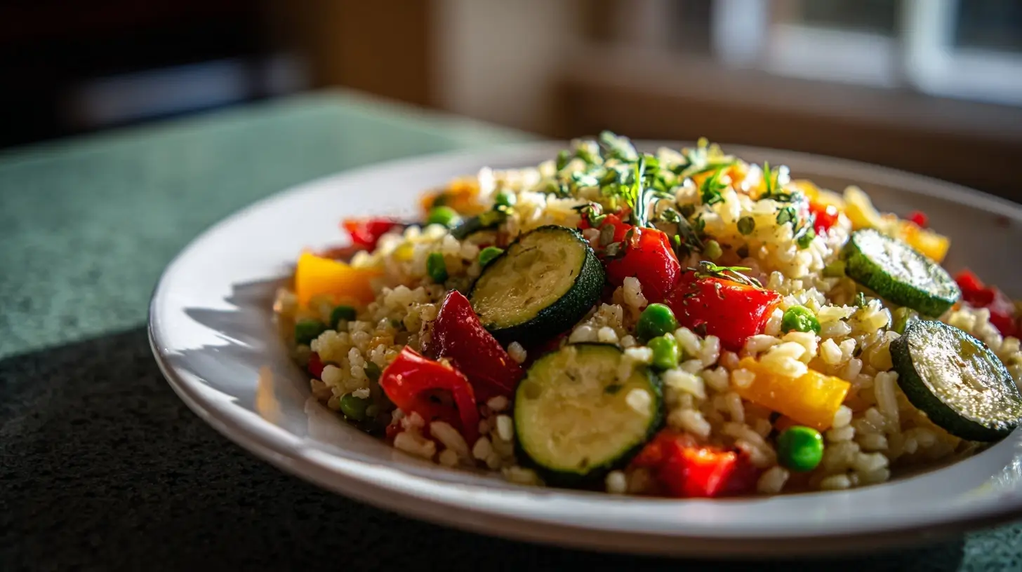 Découvrez notre délicieuse paella végétarienne au airfryer, parfaite pour les repas sains.