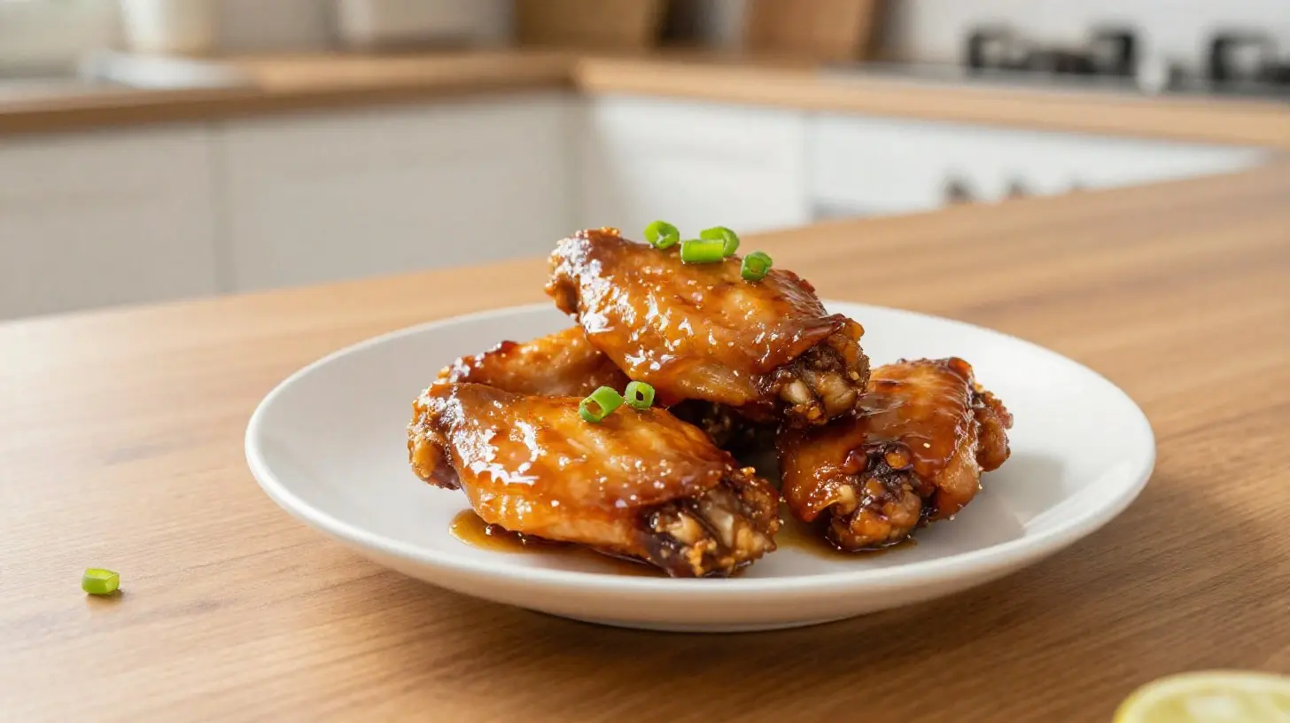 Délicieuses ailes de poulet sucrées salées au Airfryer, croustillantes et savoureuses.