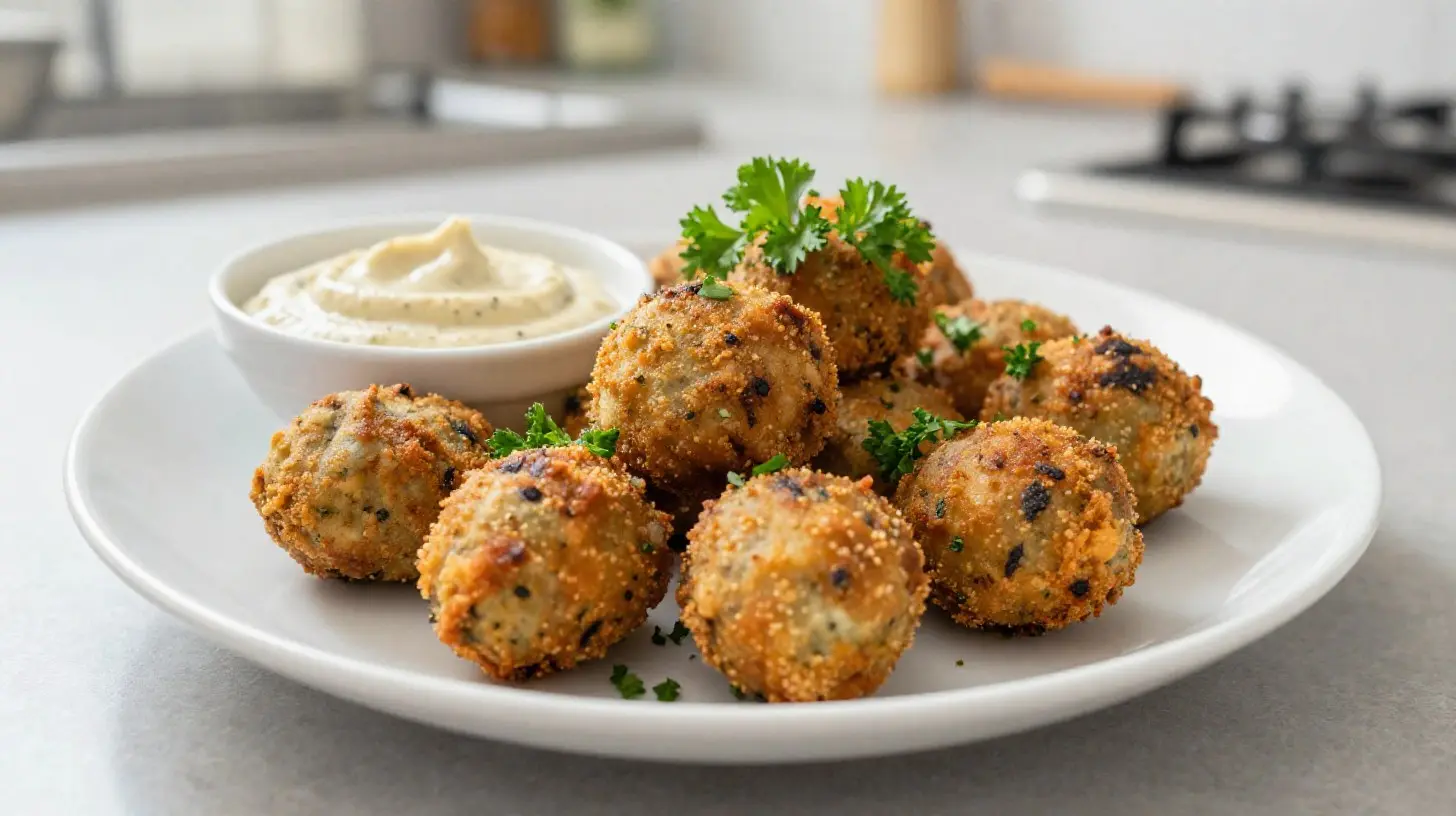 Délicieux falafels maison croustillants cuits au Airfryer, parfaits pour une collation saine.