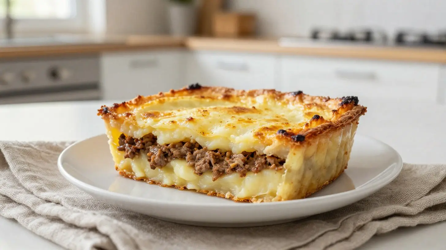 Savoureux hachis parmentier préparé avec un airfryer pour une cuisson parfaite.