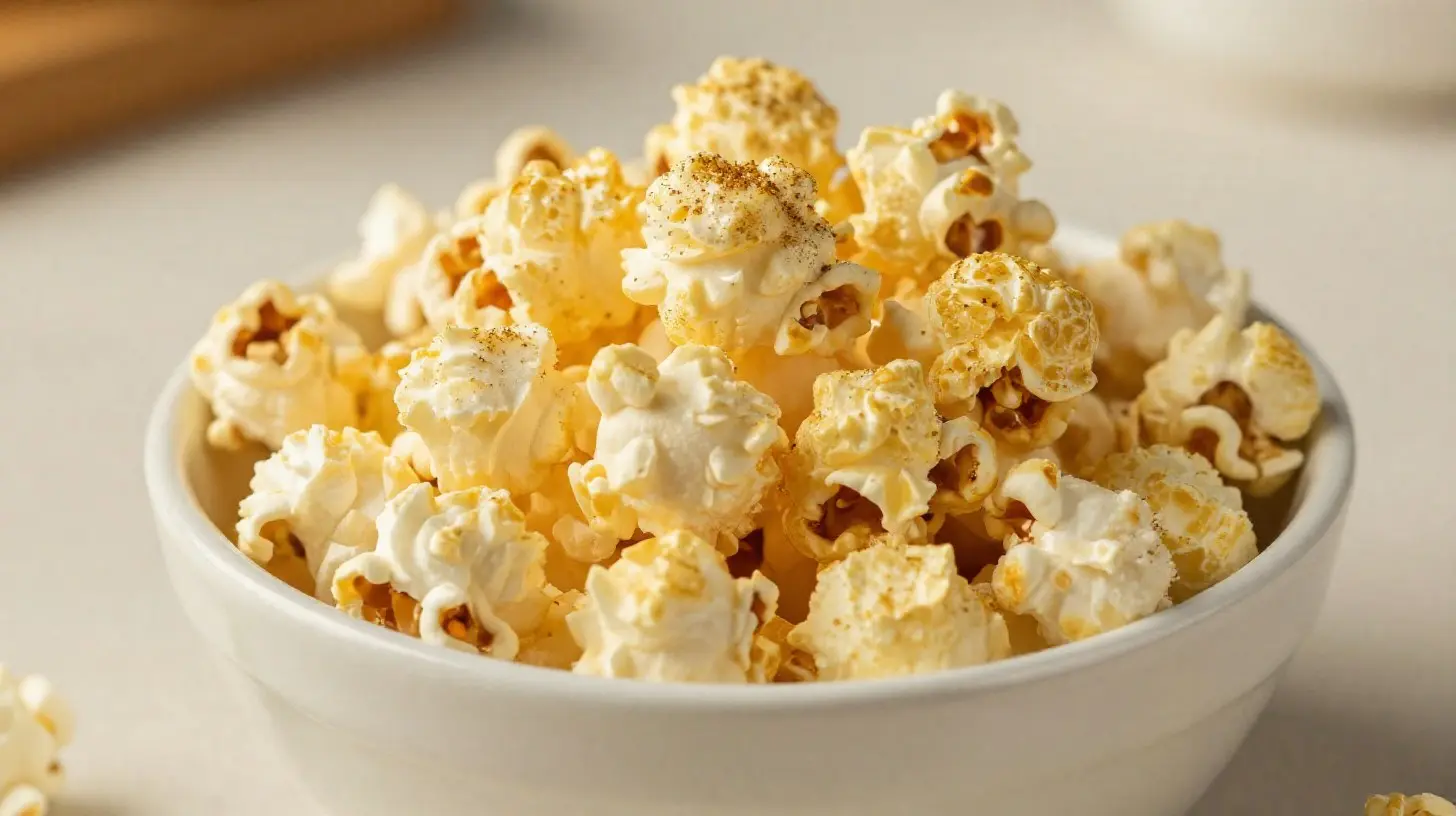 Savoureux popcorn préparé à l'airfryer pour des soirées cinéma.