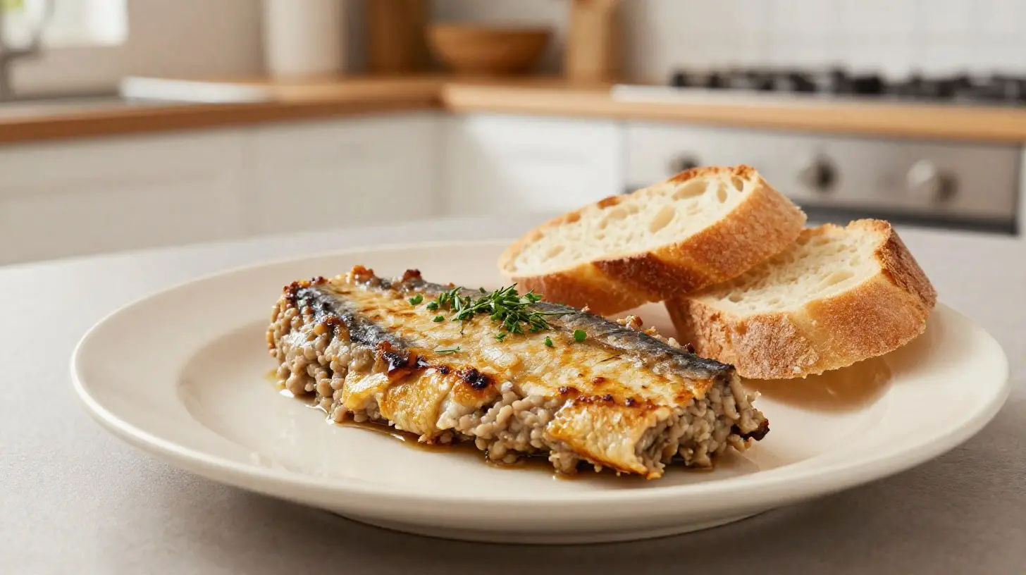 Délicieuses rillettes de sardines cuites à la perfection dans un Airfryer, prêtes à être dégustées.