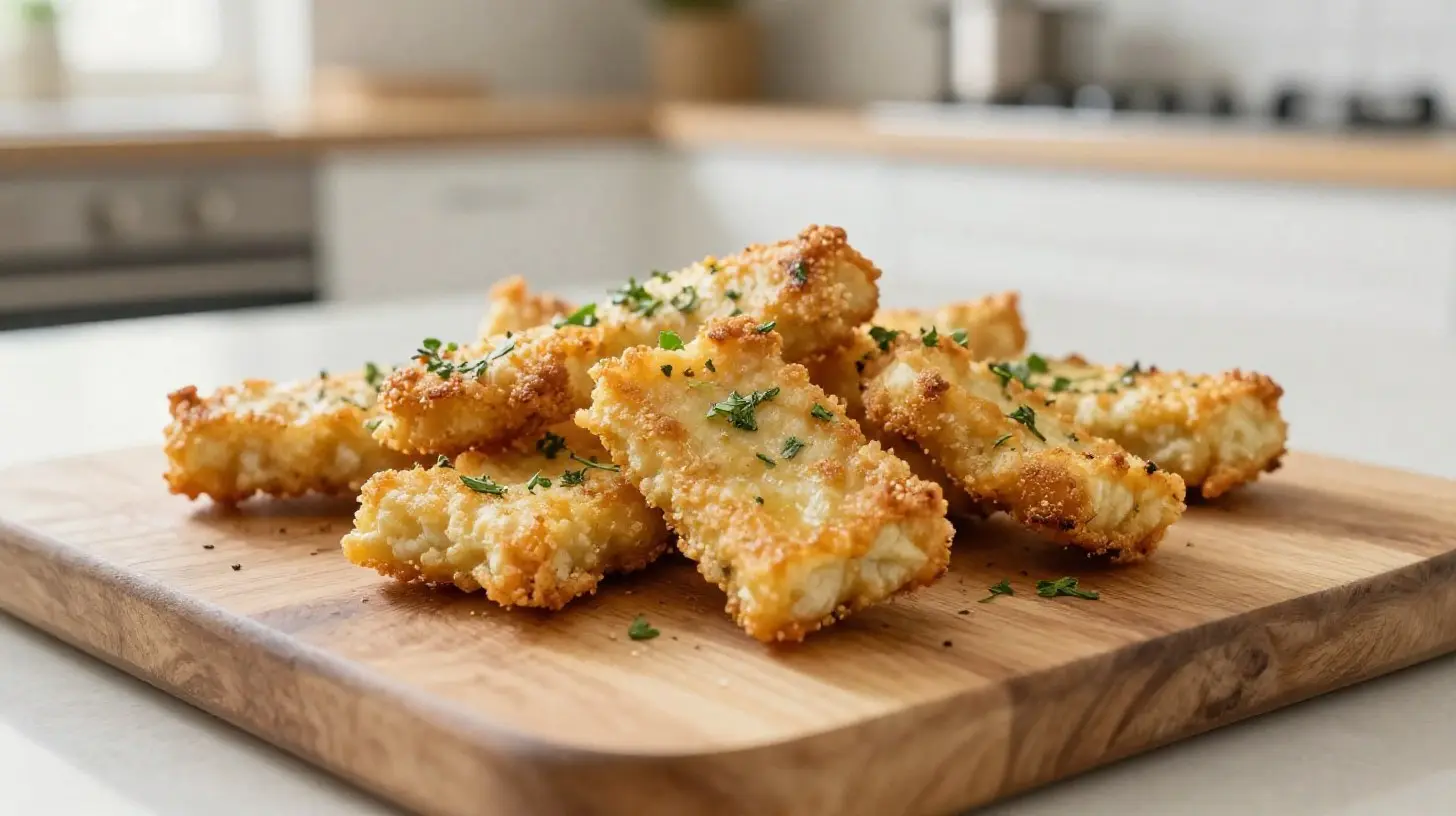 Délicieux seitan croustillant préparé dans un Airfryer pour une texture parfaite.